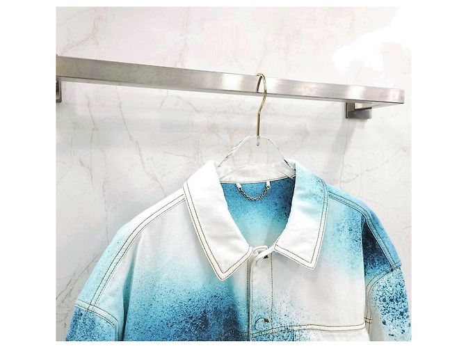 Louis Vuitton Giacca in denim LV Spray Blu - vista 3
