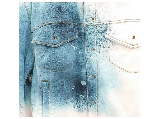 Louis Vuitton Giacca in denim LV Spray Blu - vista 4