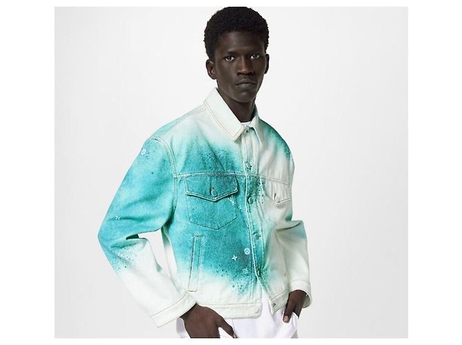 Louis Vuitton Giacca in denim LV Spray Blu - vista 8