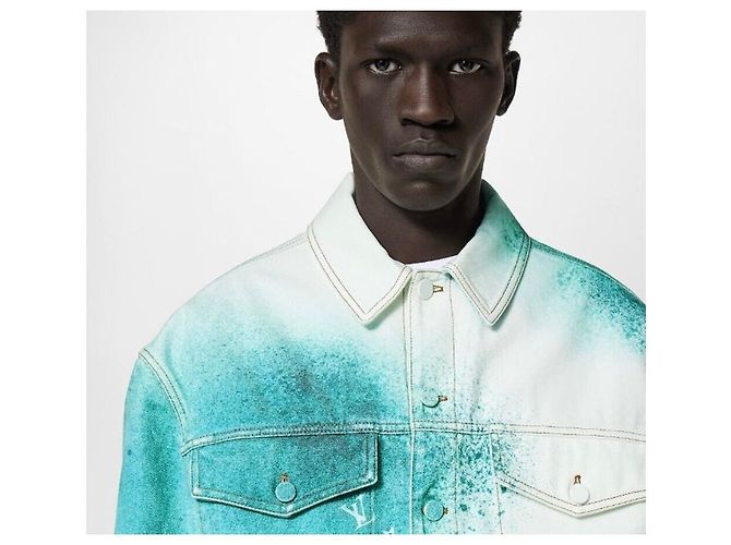 Louis Vuitton Giacca in denim LV Spray Blu - vista 9
