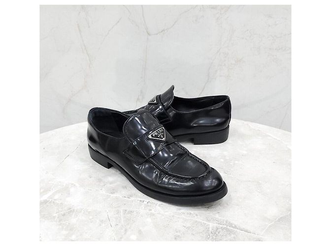 Prada Mocassino in pelle spazzolata cioccolato Multicolore - vista 3