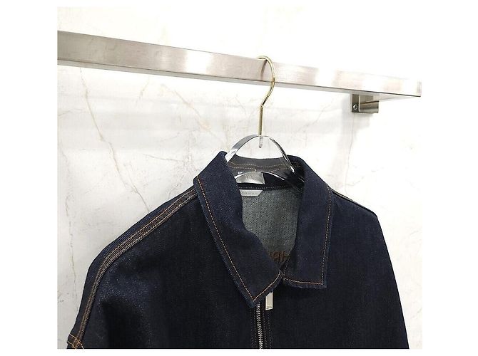 Dior Giacca blouson in denim di cotone con logo ricamato e zip Nero - vista 3