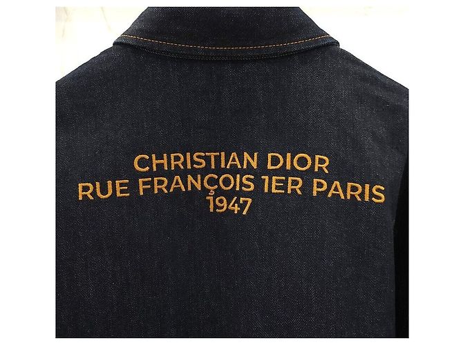 Dior Giacca blouson in denim di cotone con logo ricamato e zip Nero - vista 5