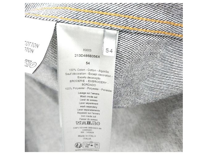 Dior Giacca blouson in denim di cotone con logo ricamato e zip Nero - vista 6
