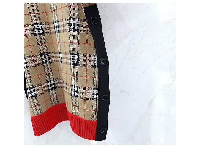 Burberry Maglia in jacquard di lana beige Multicolore - vista 4