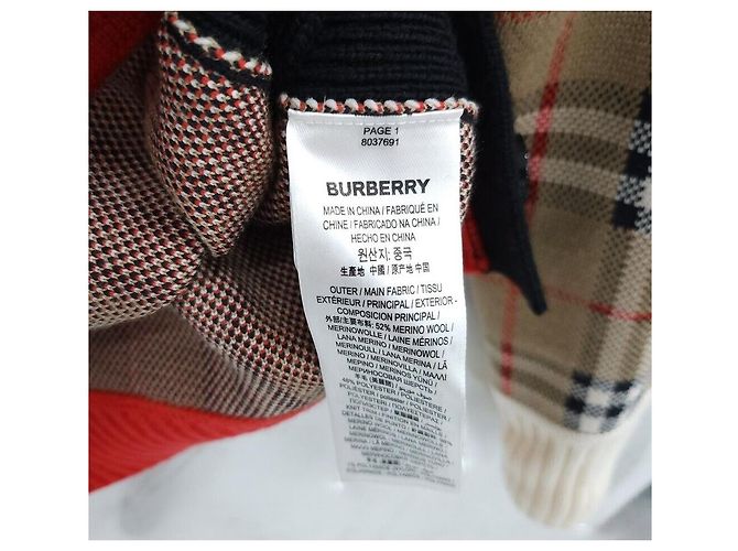 Burberry Maglia in jacquard di lana beige Multicolore - vista 5