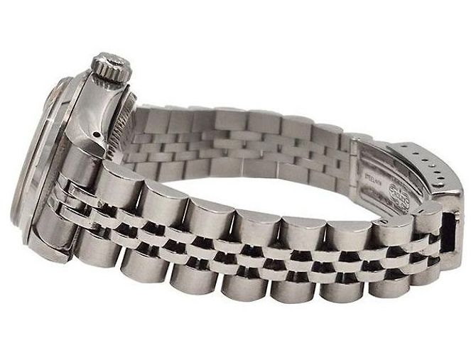 Rolex Relógio Datejust em aço para mulher Laranja - vista 3