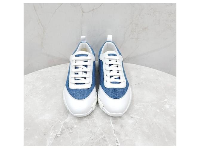 Hermès Denim Bouncing Sneaker Silber - Ansicht 2