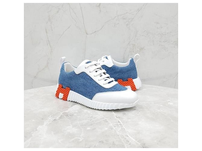 Hermès Denim Bouncing Sneaker Silber - Ansicht 3