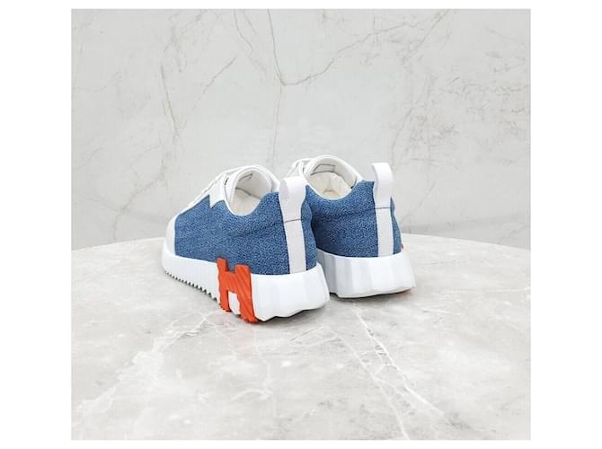 Hermès Denim Bouncing Sneaker Silber - Ansicht 4