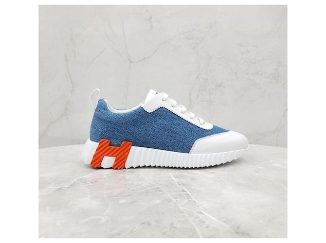 Hermès Denim Bouncing Sneaker Silber - Ansicht 6