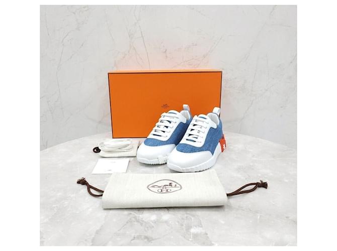 Hermès Denim Bouncing Sneaker Silber - Ansicht 9