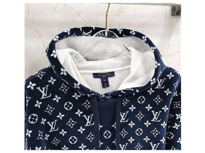 Louis Vuitton Monogram Cotton Towel Ring Hoodie Schwarz - Ansicht 4