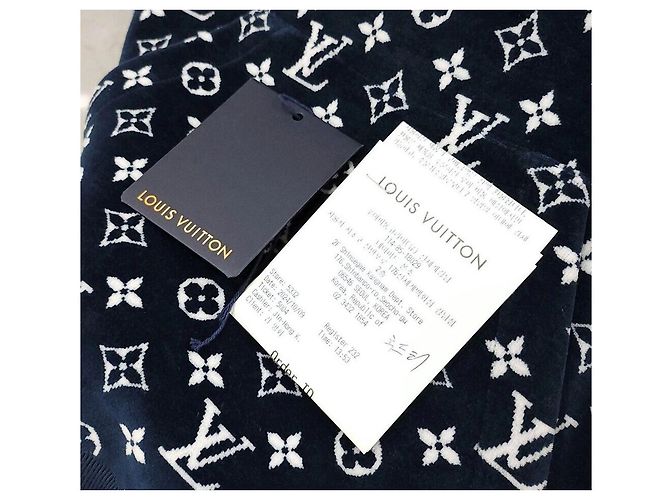 Louis Vuitton Monogram Cotton Towel Ring Hoodie Schwarz - Ansicht 6