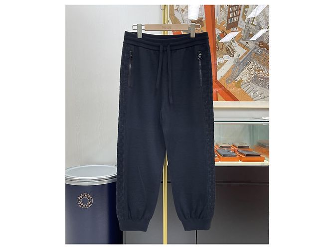 Louis Vuitton Pantaloni track Damier in maglia Black Nero - vista 2