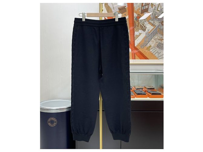 Louis Vuitton Pantaloni track Damier in maglia Black Nero - vista 4