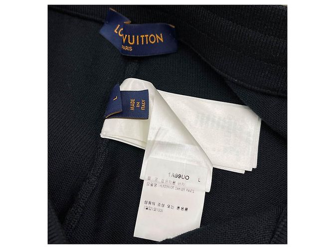 Louis Vuitton Pantaloni track Damier in maglia Black Nero - vista 9