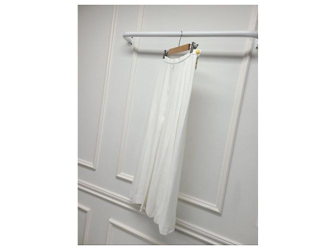 Louis Vuitton Falda midi tennis dorada entallada blanca Blanco - vista 3