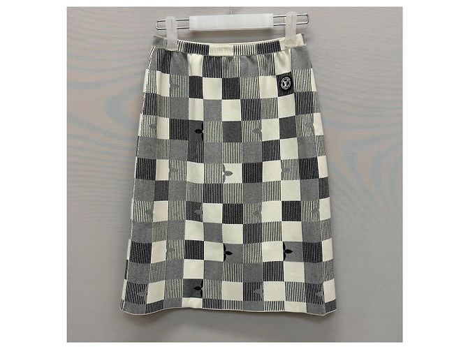Louis Vuitton Damier gerade Rock Mehrfarben - Ansicht 2
