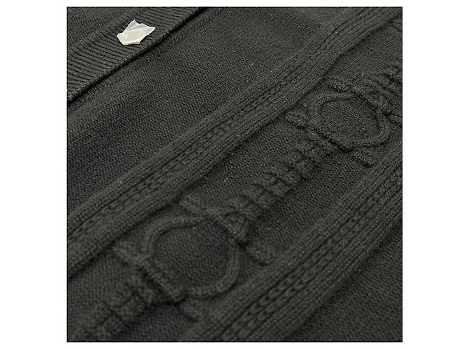 Hermès Wollstrickjacke mit Knöpfen für Damen schwarz - Ansicht 7