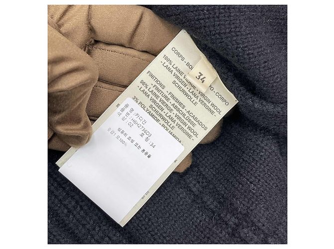 Hermès Wollstrickjacke mit Knöpfen für Damen schwarz - Ansicht 8