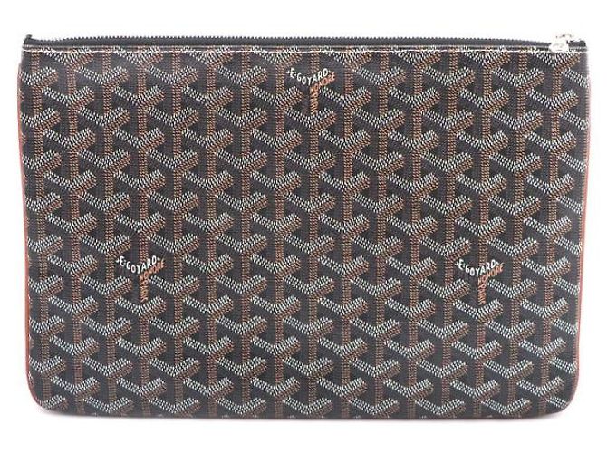 Goyard Clutch Black Tan Castaño - vista 9