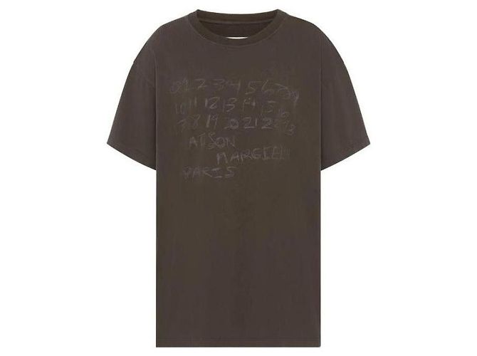 Maison Martin Margiela Numerisches Baumwoll-T-Shirt Braun - Ansicht 4