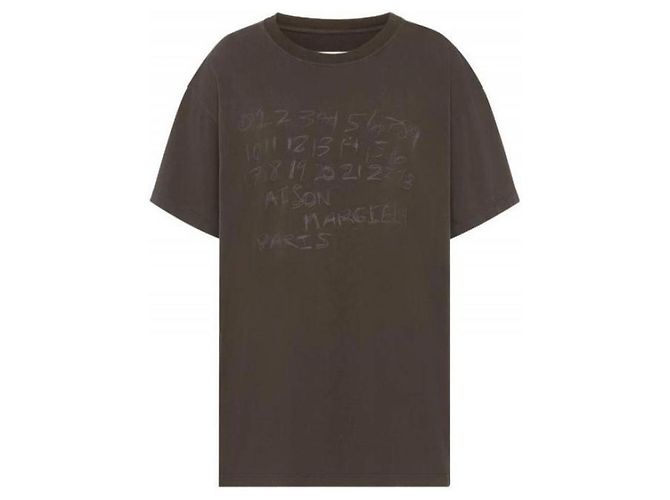 Maison Martin Margiela Numerisches Baumwoll-T-Shirt Braun - Ansicht 5