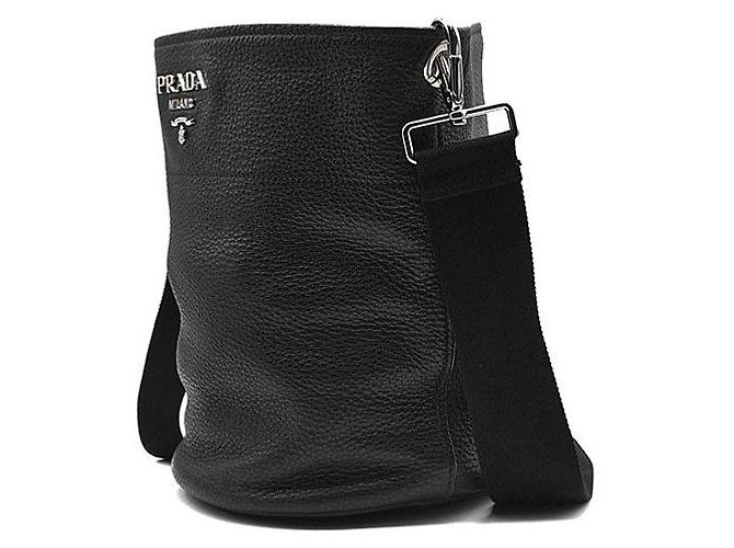 Prada Vitello Phoenix Bucket Bag Small Schwarz - Ansicht 2