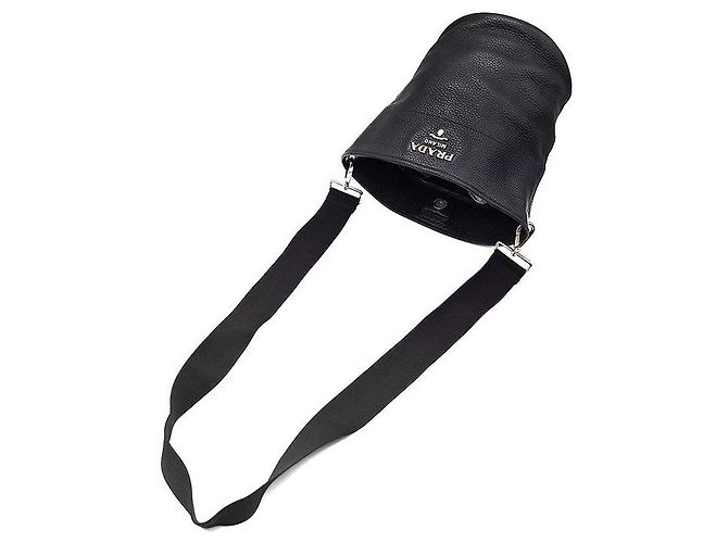 Prada Vitello Phoenix Bucket Bag Small Schwarz - Ansicht 4