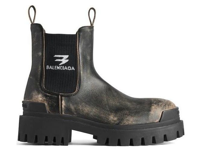 Balenciaga Strike Chelsea Boots Schwarz - Ansicht 4