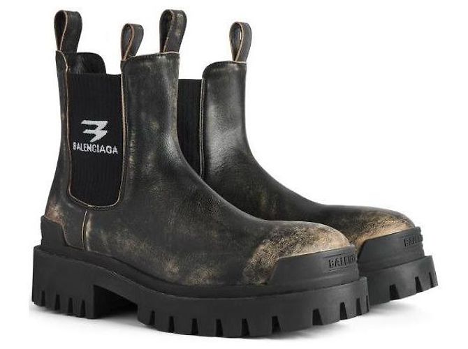 Balenciaga Strike Chelsea Boots Schwarz - Ansicht 5