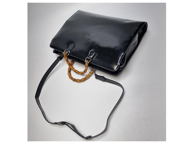 Bamboo Gucci Valigetta in Bambù Nera (Unisex, Articolo Raro) Nero - vista 11