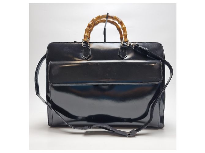 Bamboo Gucci Valigetta in Bambù Nera (Unisex, Articolo Raro) Nero - vista 2
