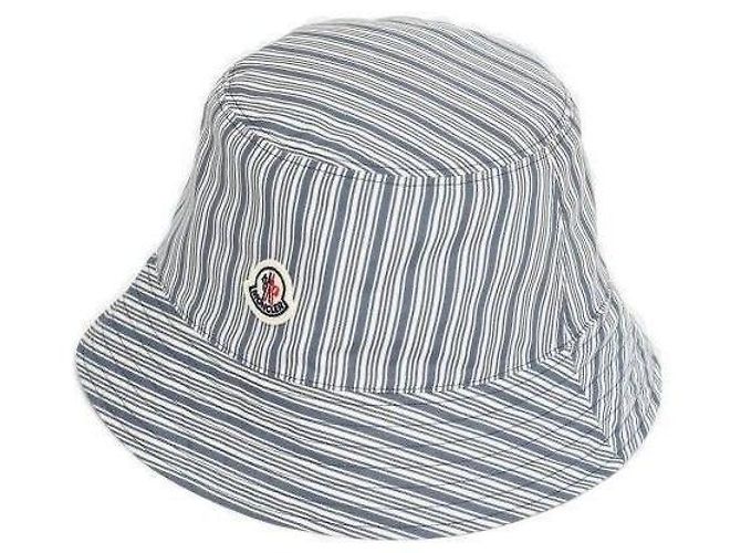 Moncler Chapéu bucket de algodão listrado reversível - vista 6
