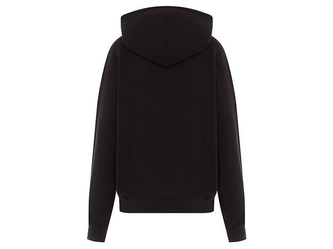 Céline Moletom com capuz largo de algodão para homem Preto Branco - vista 3