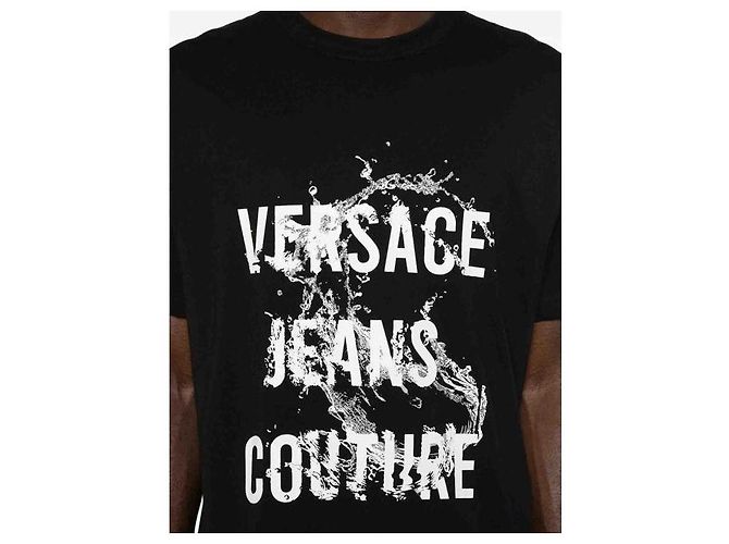 Versace Camiseta de jersey de algodão estampada Preto - vista 6