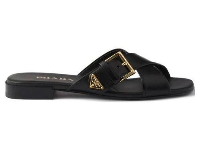 Prada Sandali in pelle incrociati - vista 4