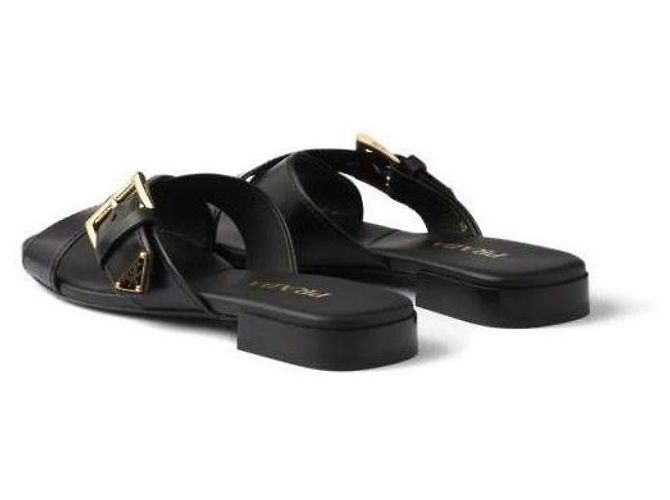 Prada Sandali in pelle incrociati - vista 6