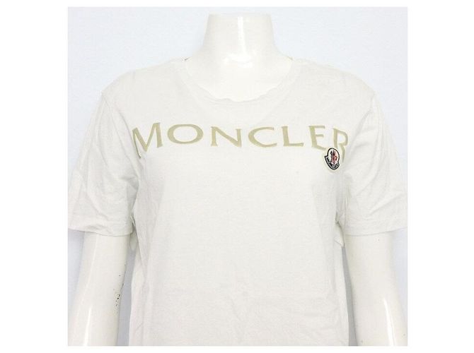 Moncler Camiseta de algodón con logo blanca Blanco - vista 2