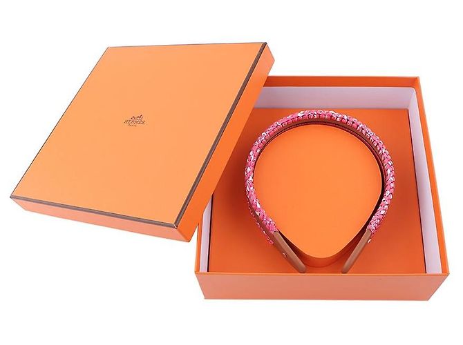 Hermès Cerchietto in seta Grace con motivo bandana zigzag Multicolore - vista 2