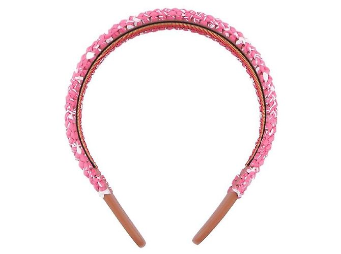 Hermès Cerchietto in seta Grace con motivo bandana zigzag Multicolore - vista 5