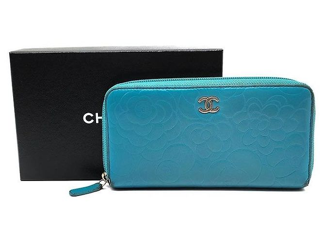 Chanel Camellia Long Wallet Blau - Ansicht 7