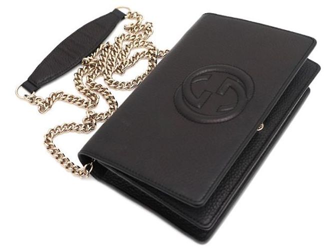 Clutch e borsa a tracolla con catena Gucci Nero - vista 17
