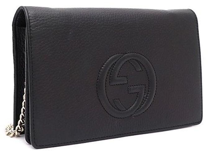Clutch e borsa a tracolla con catena Gucci Nero - vista 2