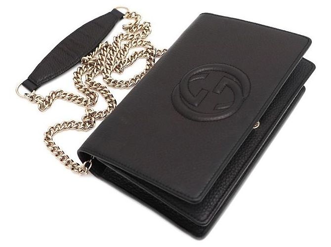 Clutch e borsa a tracolla con catena Gucci Nero - vista 8