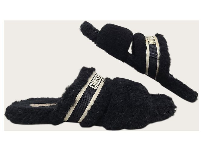 Dior Mule in shearling nere Nero - vista 5