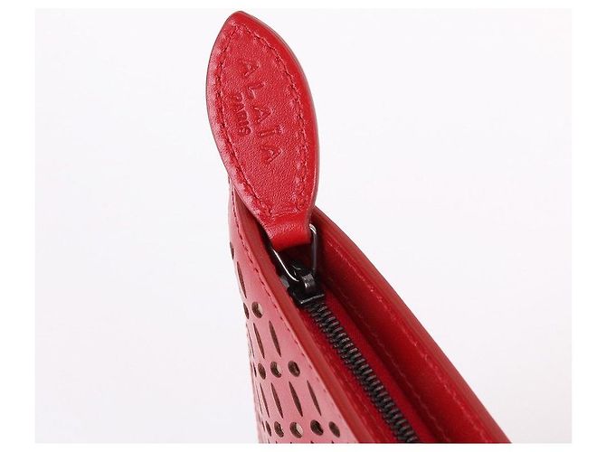 Alaïa Mini clutch rossa con taglio laser Rosso - vista 3