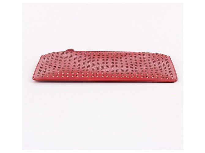 Alaïa Mini clutch rossa con taglio laser Rosso - vista 5