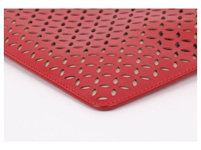 Alaïa Mini clutch rossa con taglio laser Rosso - vista 6